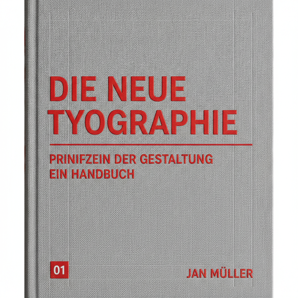 Muster: Buchgestaltung roter Einbandprägung